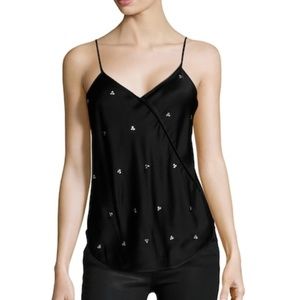 NWT Jill Stuart Black Embellished Camisole size 2